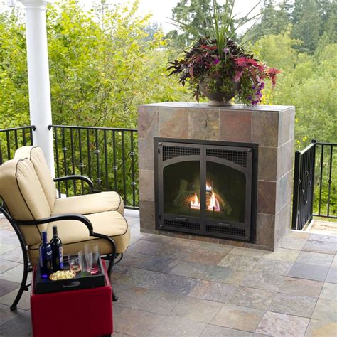 small outdoor gas fireplace